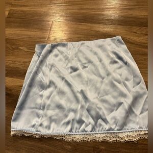 Blue princess Polly skirt with lace trim
